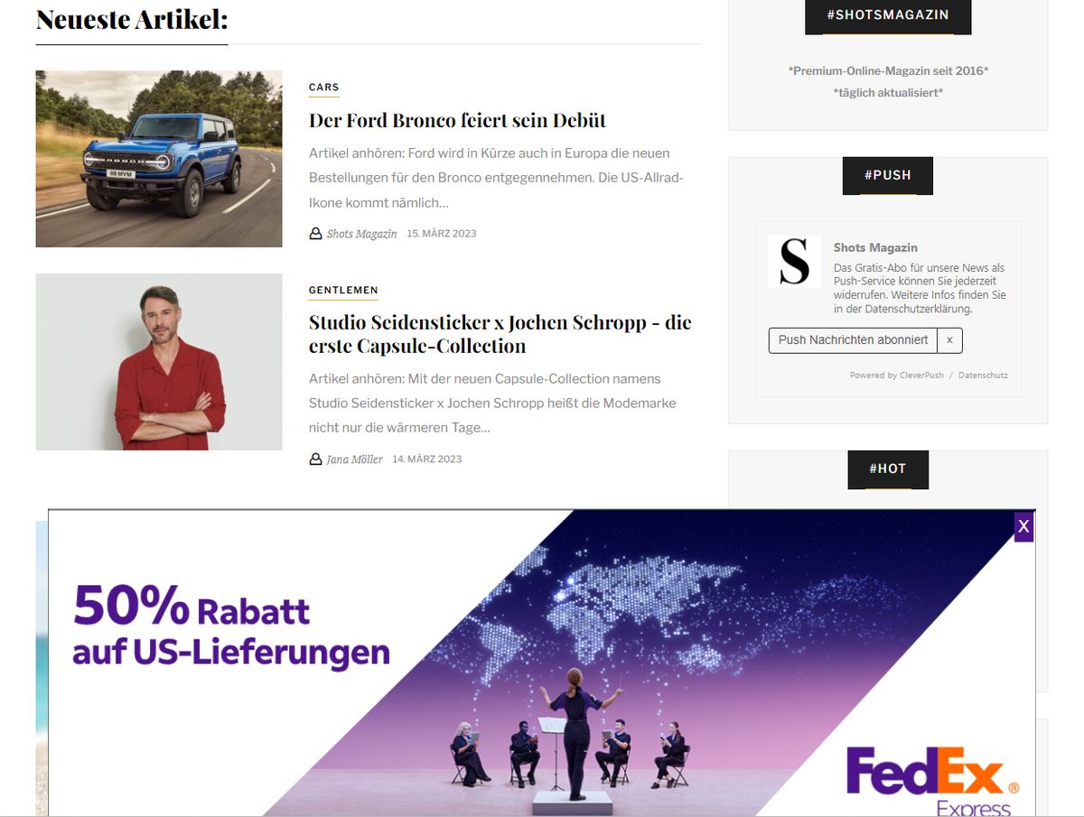 Display Advertising von FedEx