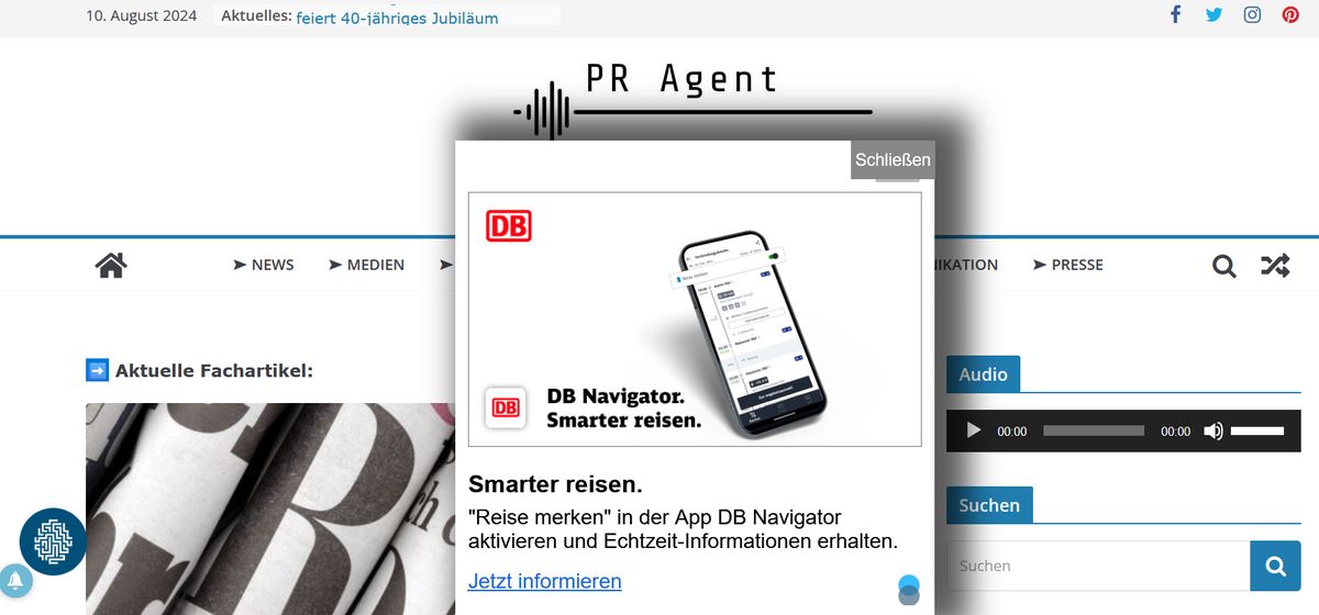 Display Advertising der Deutschen Bahn