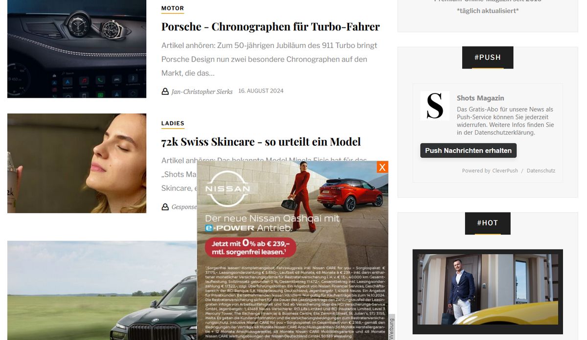 Display Advertising von Nissan