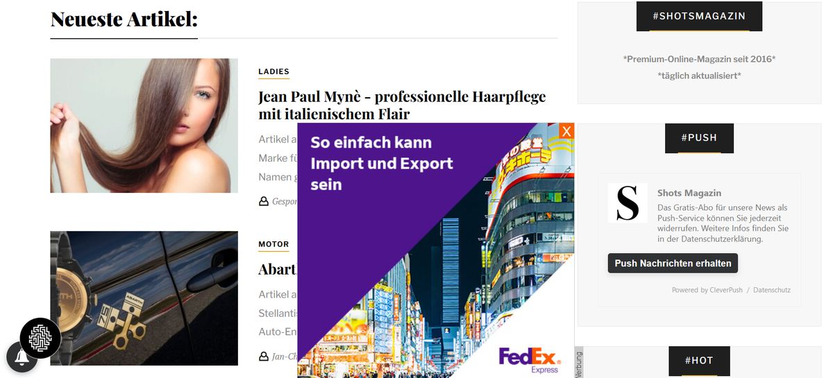 Foto: Display Advertising von FedEx.