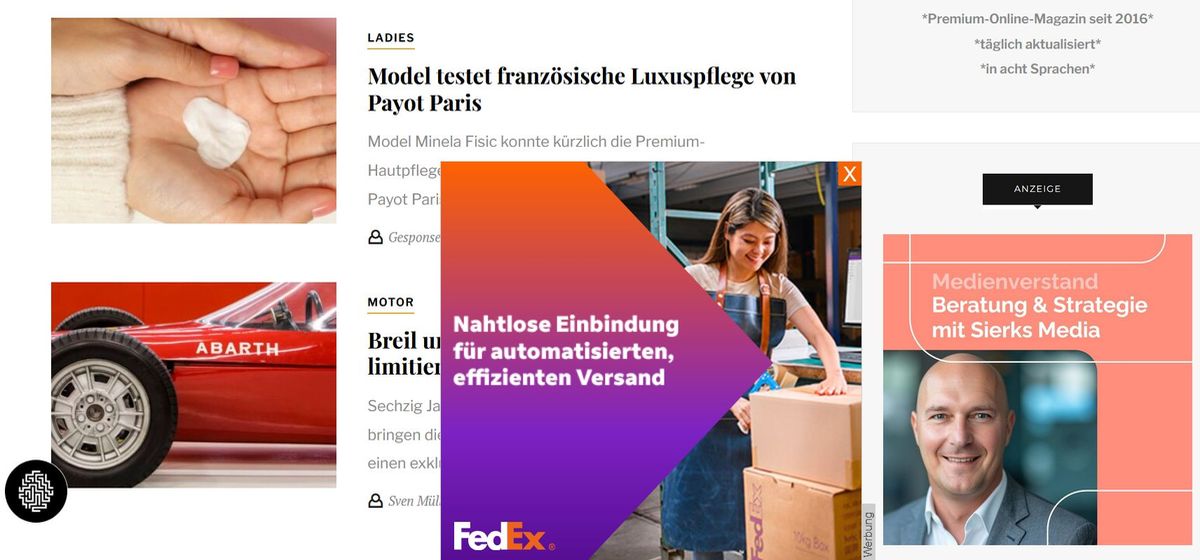 Display Advertising von FedEx